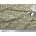 thumbnail image 2 of Soimoi Green Moss Georgette Fabric Fish Ocean Fabric Prints By Yard 42 Inch Wide, 2 of 3