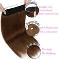 thumbnail image 4 of SEGO Wire Hair Extensions 100% Human Hair Straight Hair Extensions 16inch-22inch Light Blonde Highlighted Golden Blonde Invisible Wire Fish Line Hair Extensions Straight Human Hair Extensions, 4 of 9