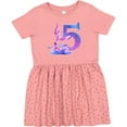 thumbnail image 3 of Inktastic 5th Birthday Mermaid Tail Girls Toddler Dress, 3 of 5