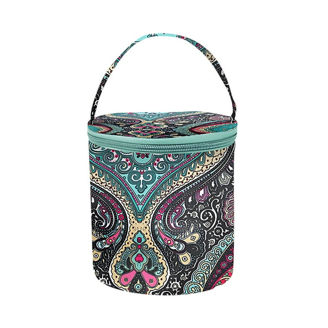 Knitting Yarn Storage Bag, Portable Carrying Case, Large Capacity Organizer, Multi-Purpose Fabric Holder, For Crocheters, Travel Friendly, Spool Holder, Handcrafted Design, Beginner to Akmoler