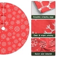 thumbnail image 6 of 48 Inch Christmas Tree Skirt – Velvet Plush Tree Mat, Soft Thickened Polyester with Red Ties, Single-Sided Printing, Available in 30in/36in/48in, Perfect for Holiday Xmas Tree Decoration, 6 of 7