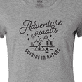 thumbnail image 4 of Inktastic Adventure Awaits Outside in Nature with Tent and Mountains Women's T-Shirt, 4 of 5
