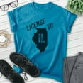 thumbnail image 2 of License To Il Illinois Shirt, Unisex Women's Men's Shirt, Chicago Shirt, Midwest Shirt, Heather Blue, Medium, 2 of 6