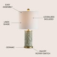 thumbnail image 4 of JONATHAN Y Swirl 20.5" Ceramic LED Table Lamp, Gray/Green, JYL3012A, 4 of 7