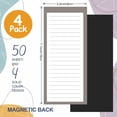 thumbnail image 2 of SURJDE Utron Lot de 4 Blocs-Notes Magnétiques pour Réfrigérateur, 50 Pages/livre, Bloc-Notes Magnétique pour Frigo, Design de Liste Magnétique pour Frigo, Mémos de Tâches, 2 of 7
