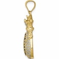 thumbnail image 2 of 10K Yellow Gold Black And Clear Cz Micro Pave Money Bag Pendant Made In United States 10c1363, 2 of 5