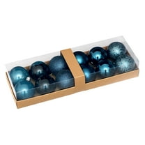 VOTRUDI Christmas Ornaments for Tree Decorations,Christmas Ball Pendant,Decorative Shatterproof Christmas Tree Pendants Hanging 60mm Christmas Baubles Balls Ornaments Set Pack of 12 Pcs,Navy