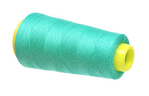 Mandala Crafts Mercerized Cotton Thread All Purpose Thread for Sewing Machine Serger Embroidery 50WT 50S/3 1200 X 2 Yards Turquoise Quilting Thread 