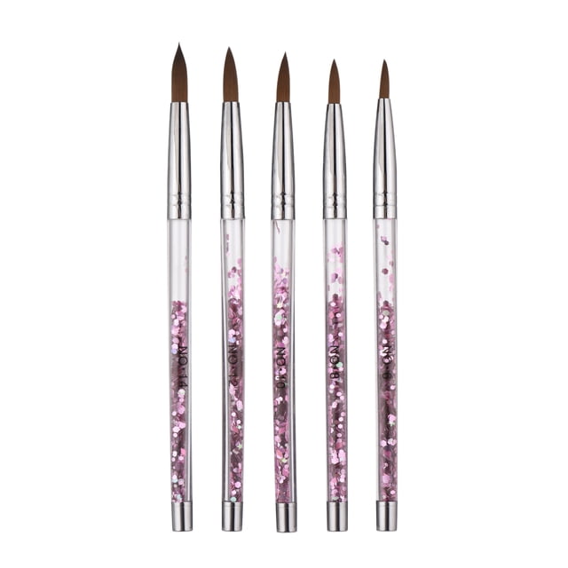 5PCS Nail Art Pen Set UV Gel Nail Brush Acrílico yeacher Plumas para tallar