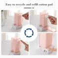 thumbnail image 4 of Ryelea Cotton Pad Dispenser, Automatic Press Type Makeup Removal Cotton Holder, Optional Wall Hanging Use and Pick Up, Closed Design Dustproof Hygiene (Transparent), 4 of 5