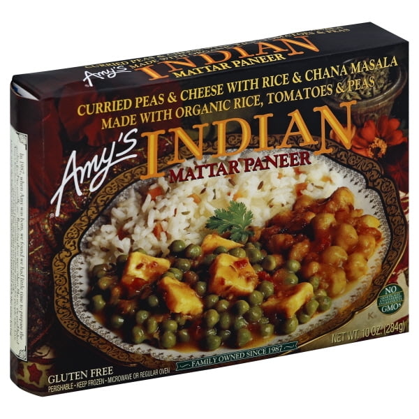 Amy's Indian Mattar Paneer, Non GMO, 10Ounce