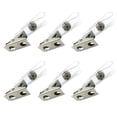 thumbnail image 1 of icolorfuled 100Pcs Metal Badge Clips with Clear PVC Straps for ID Cards Name Tags ABS Silver Easy to Use, 1 of 7