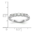 thumbnail image 7 of 14K White Gold Ring Band Wedding Diamond Lab Grown Round, Size 7, 7 of 7