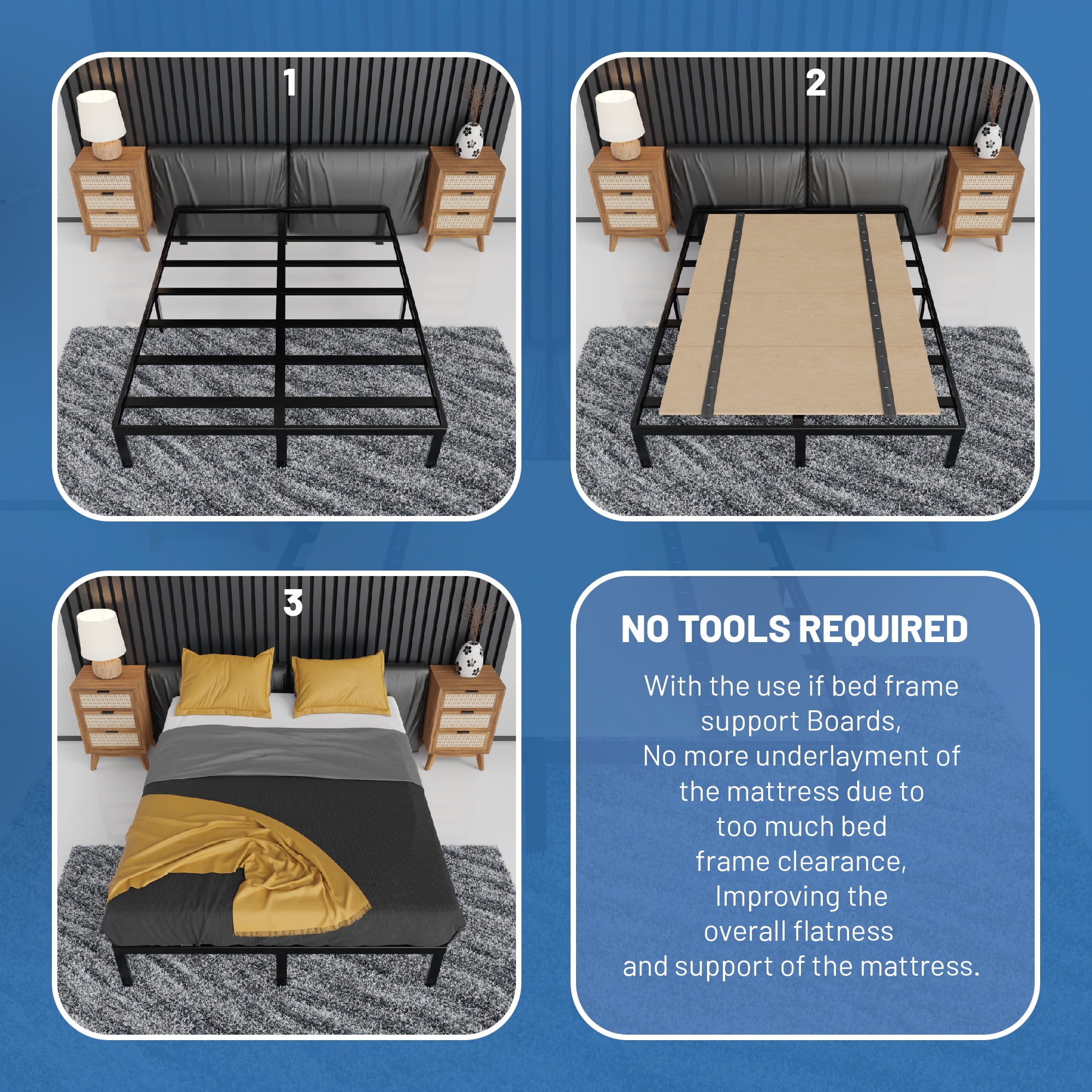 Continental Sleep, Folding Bunkie Board – Low-Profile 66″ x 30″ Mattress Support Platform for Daybeds, Bunk Beds, Futons & Metal/Wood Frames – Prevents Sagging, Easy to Install & Store.