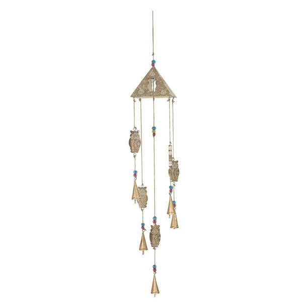 Decmode 32 In Triangular Owl Wind Chime Walmart Com Walmart Com
