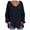 Black, variant on Women Fashion Knitted Solid Long Sleeve V Neck Cardigan Tops Loose Sweater