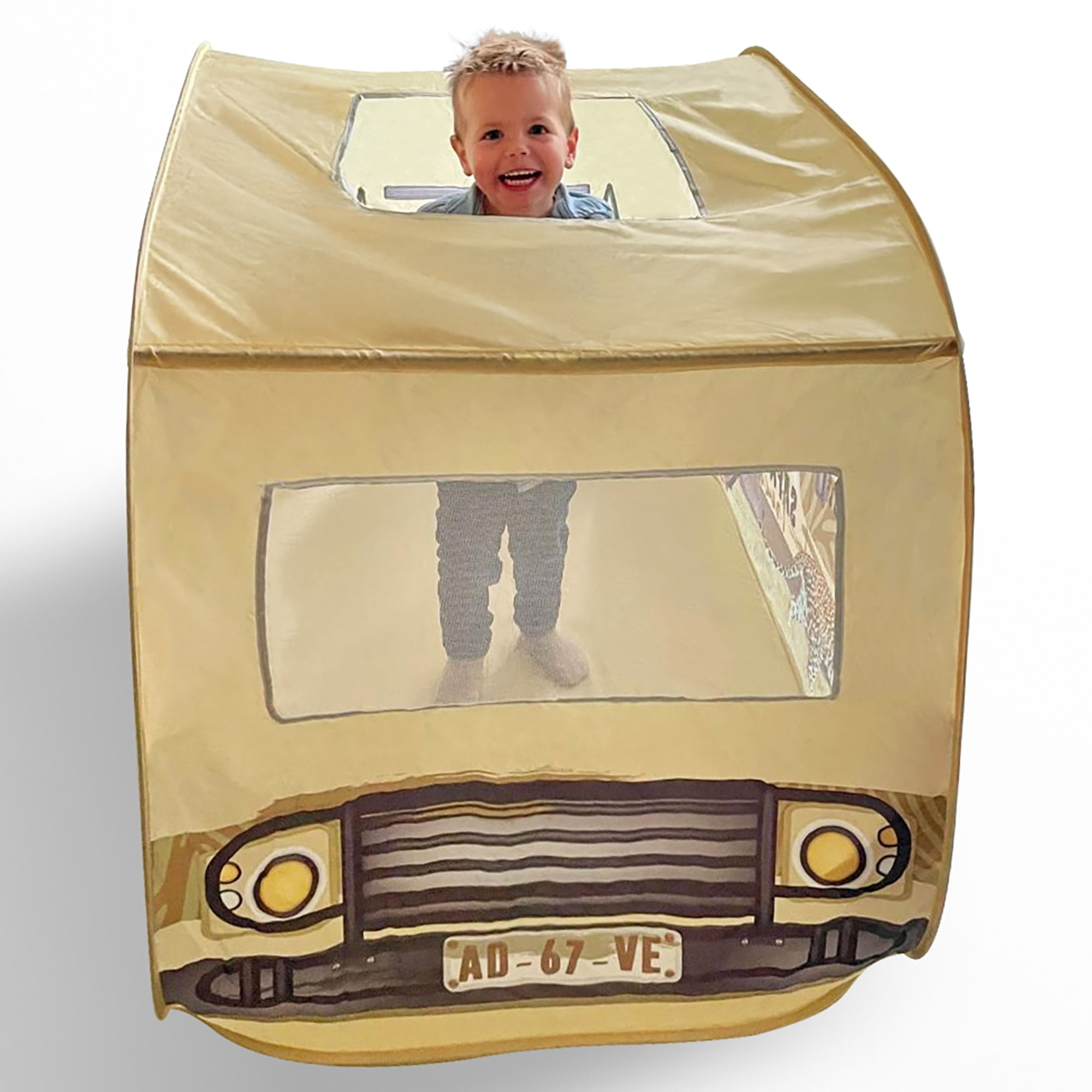 Pop It Up: Safari Truck Tent - Pop-Up Playhouse, Wildlife Animal Themed Design, Open Top, Indoor Outdoor Toy, Spacious Interior, Pretend Play, Kids 3+