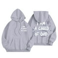 thumbnail image 3 of I Am A Child Of God Hoodie Y2K Cute Graphic Christian Hoodies with Pockets Hooded Sweatshirt Hoodie Women Pullover, 3 of 5