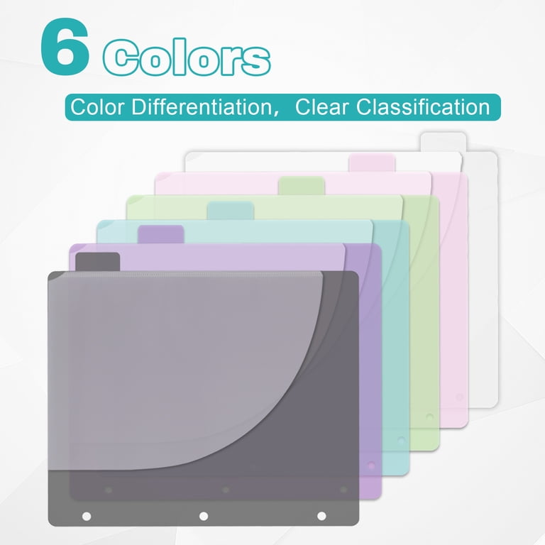 AGCAN 12-Pack Binder Dividers with Pockets, 6-Tab Assorted photo 7