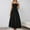 Black, variant on Women's Solid Smocked Maxi Dresses Summer Beach Casual Spaghetti Strap Swing A Line Long Flowy Dress Denim Dresses Hiking Dress for Women Cute Maxi Dresses for Women