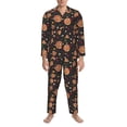 thumbnail image 3 of Yiaed Pizzas Mushrooms Print Men’s Pajamas Set - Long Sleeve Button Down Sleep Shirt and Pajama Bottoms Sleepwear Set Mens Pjs Sets Men's Pajama Bottoms-XX-Large, 3 of 7