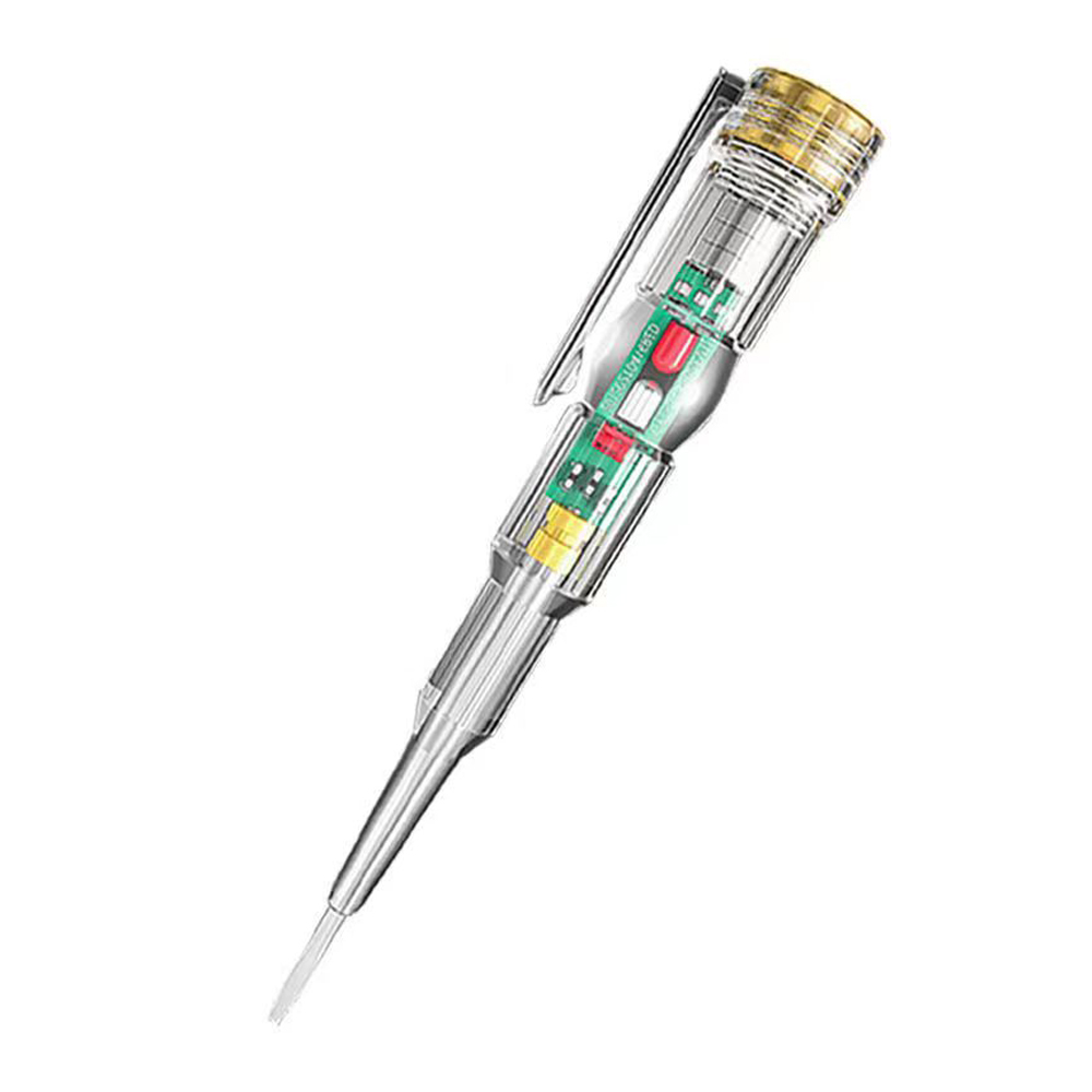 Intelligent Waterproof Voltage Tester Pen Power Voltage Detector Electricity  Detector Test Pencil With High Brightness Led Light Electrical Indicator  Tool With Screwdriver 