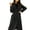 Black, variant on Women's Autumn And Winter Double Long Sleeved Lapel Button Woolen Jacket