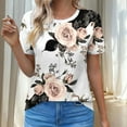 thumbnail image 1 of Nuoqisi T-Shirts Décontractés à la Mode pour Femmes Printemps Été Tendance 2026 Froncés à Manches Courtes T-Shirts Chemises Col Rond T-Shirts Mode, 1 of 6
