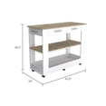 thumbnail image 3 of FM FURNITURE Wenden 2-Piece Modern Engineered Wood Kitchen Set in White/Oak, 3 of 8