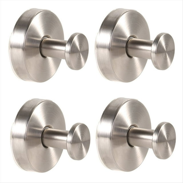 Gancho para Ropa con Ventosa de Acero Inoxidable, Gancho para Toallas de Baño y Cocina, Sin Perforaciones, con Ventosa Sin Costuras, Color Plateado