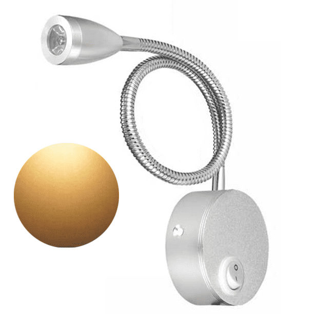 Bedside Reading Lights, Head Adjustable Minimalist LED Bed Reading Lamp