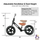 thumbnail image 5 of Bicicleta Balance KRIDDO para niños de 2 a 5 años con placa personalizada, 5 of 6