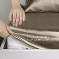 thumbnail image 4 of Martex Elegance 3-Piece Twin Satin Sheet Set | Silky Smooth | Great for Hair & Skin | Champagne, 4 of 8