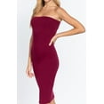 thumbnail image 3 of Moa Collection Women's Cotton Blend Midi Tube Dress  Soft & Stretchy Classic Comfort, 3 of 4