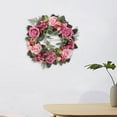 thumbnail image 3 of Guirnalda artificial de 45 cm, arreglos florales, guirnalda colgante, corona de flores Rosado, 3 of 9