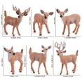 thumbnail image 2 of EASTIN 6 Pack Deer Figurines Toy, Forest Animals White-tailed Deer Family Figures, Plastic Woodland Creature Cake Topper for Baby Shower Birthday Decoration, 2 of 7