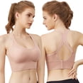 thumbnail image 2 of Sujetador deportivo a prueba de golpes con ajuste de espalda y pecho sin aro de acero y belleza cruzada, chaleco para correr y yoga, ropa interior deportiva para mujer, 2 of 6