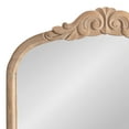 thumbnail image 6 of Kate And Laurel Arendahl Traditional Arch Wall Mirror, 28 x 30, Light Natural, Vintage Baroque-Inspired Wooden Arched Bathroom Mirror for Over Sink with Ornate Carved Crown, 6 of 8
