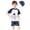 E146-Navy, variant on 3PC Boys' Short Sleeve Swimsuit Swim Trunks Swim Cap Set, Suitable for Ages 2-12 Stylish Sun Protective Swimsuit, Summer Beach Surfing Diving Set