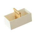 thumbnail image 5 of TISHITA Countertop Organizer,Desktop Storage Box,,Bathroom Kitchen Counter Organizer with Wooden Handle for Entryways Desktop White, 5 of 8
