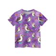 thumbnail image 4 of Cute Shirts for Kids Girls Size 12-13 Summer Short Sleeve Funny Animal Graphic Tee Tops Trendy Soft Kids Clothes Tween Girls Trendy Clothes Crew Neck T-Shirts Purple, 4 of 5
