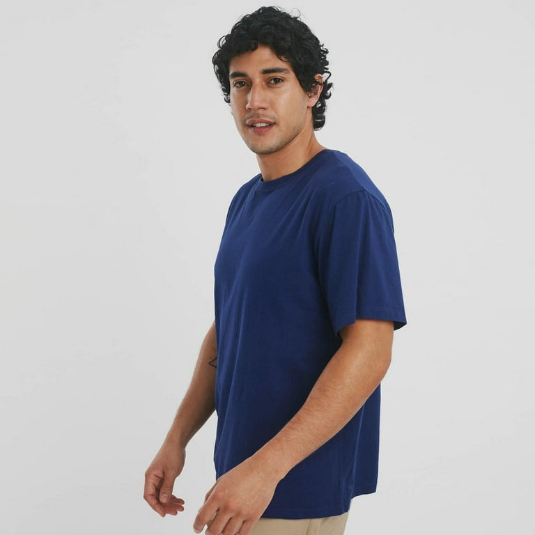 The Shapes United Men's Adaptive Soft Cotton T-shirt, Blue