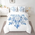 thumbnail image 2 of jejeloiu Dreamy Crystal Snowflake Bedding Comforter Set 7-Piece,Winter Theme King Bedding Sets,Merry Christmas Bed Sheets For Child,Breathable Home Decor, 2 of 8