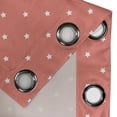 thumbnail image 4 of Ambesonne Coral Grommet Curtain, Stars Outer, 50" x 108", Coral White, 4 of 6