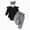 H173-Black, variant on TOWED22 Newborn Baby Girl Fall Winter Clothes Long Sleeve Romper Onesie Pants Infant Outfit with Headband,6-9 M