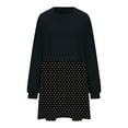thumbnail image 4 of IROINNID Long Sleeve Dress for Women Loose Round Neck Long Sleeve Comfy Printing Dresses,Black, 4 of 5