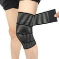 thumbnail image 1 of YISITIAN Sports Knee Wrap Elastic Breathable Multifunctional Support Wrist Wrap Compression Self Adhesive Wrap (Black) CJ919-82557, 1 of 4