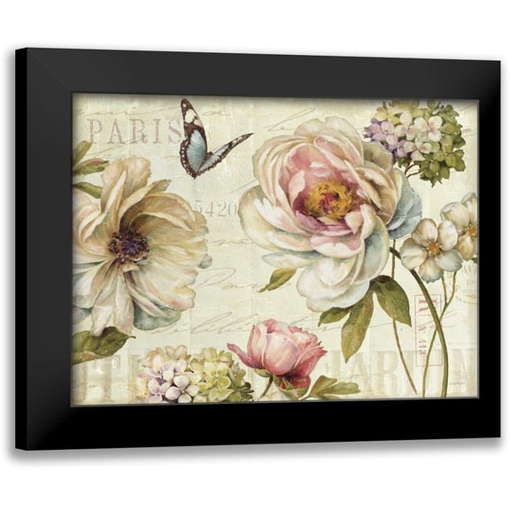 Audit, Lisa 14x12 Black Modern Framed Museum Art Print Titled - Marche de Fleurs IV