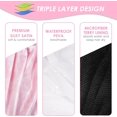 thumbnail image 3 of LAICAIW Shower Cap,Extra Large Triple Layer Bathing Cap with Dry Hair Function for Women Microfiber Terry Cloth Silky Satin 100% Waterproof Reusable Long Hair Bath Caps (Pink), 3 of 7