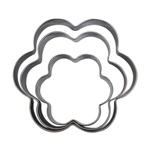Worallymy 3 unids/set moldes para hornear forma de flor molde de huevo de acero inoxidable cocina galleta galleta DIY moldes Kit Worallymy JD735815835